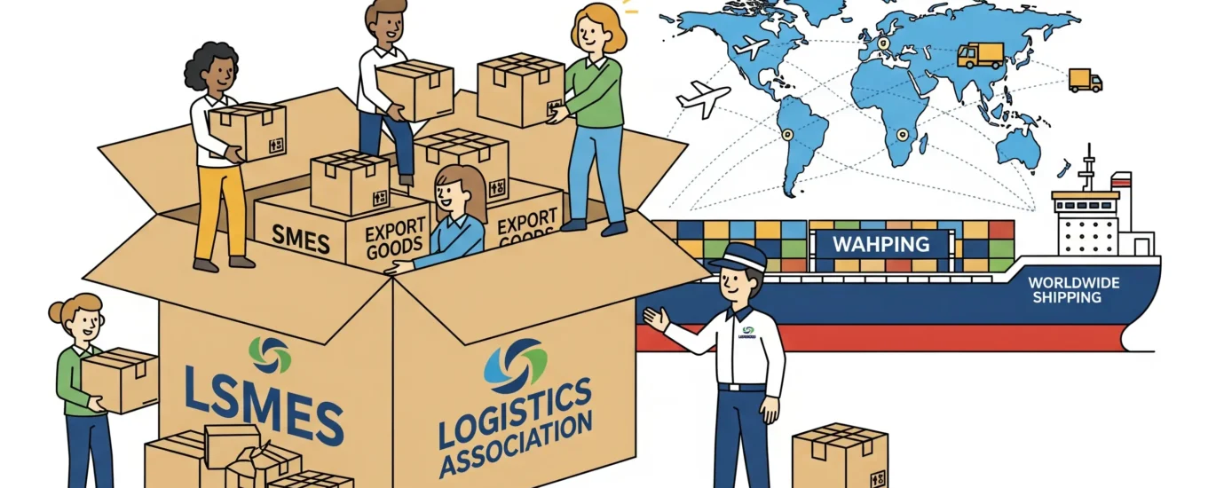 ilustrasi dukungan asosiasi logistik untuk UMKM ekspor